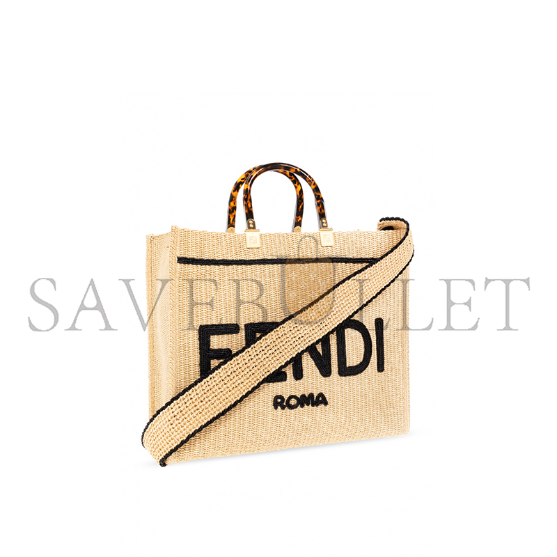 FENDI BEIGE ‘SUNSHINE MEDIUM’ SHOPPER BAG (35*31*17cm) 